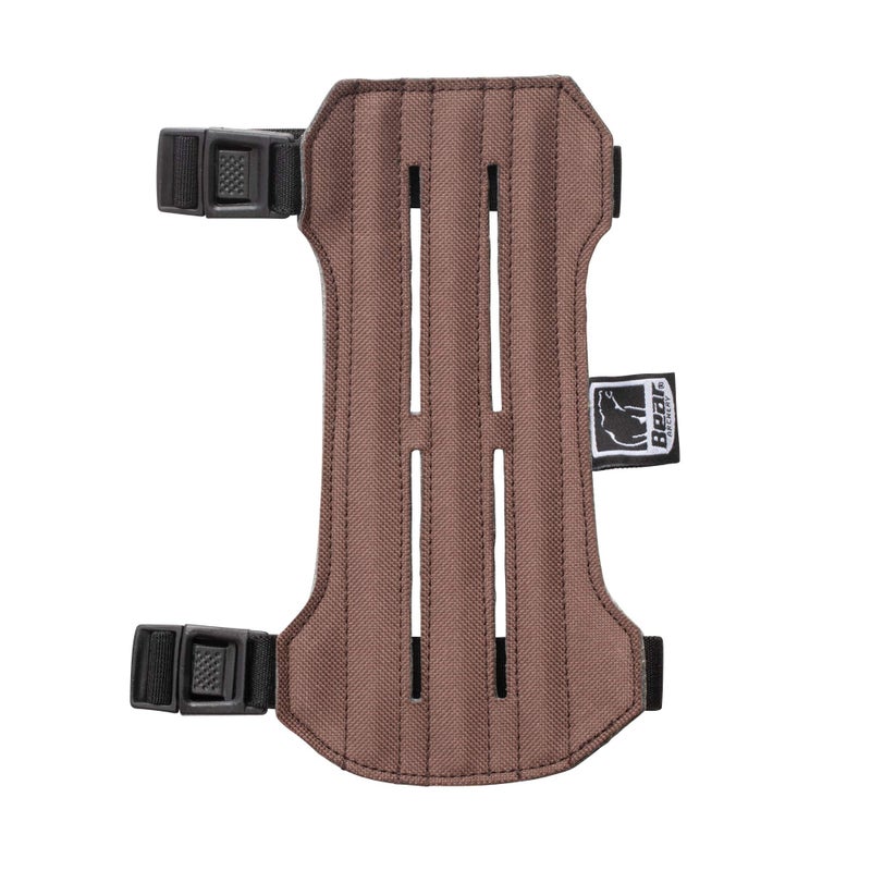 Bear Archery Adjustable Cordura Arm Guard with Vented Design, Brown, One Size - Image 1